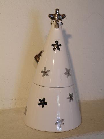 ÄGGHÖNA BLOMMIG SVART/SILVER